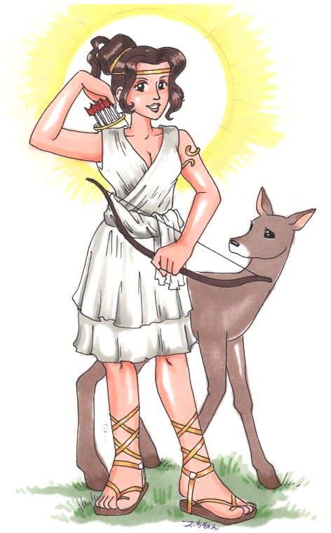 Artemis Drawing Greek Goddess : Artemis was olympian goddess of hunting and...